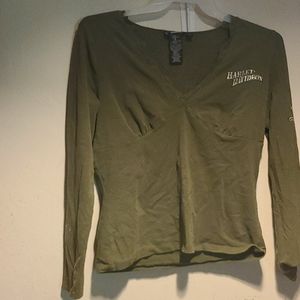 Green harley womens shirt